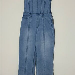 Forever 21 Light Blue Denim Jumpsuit